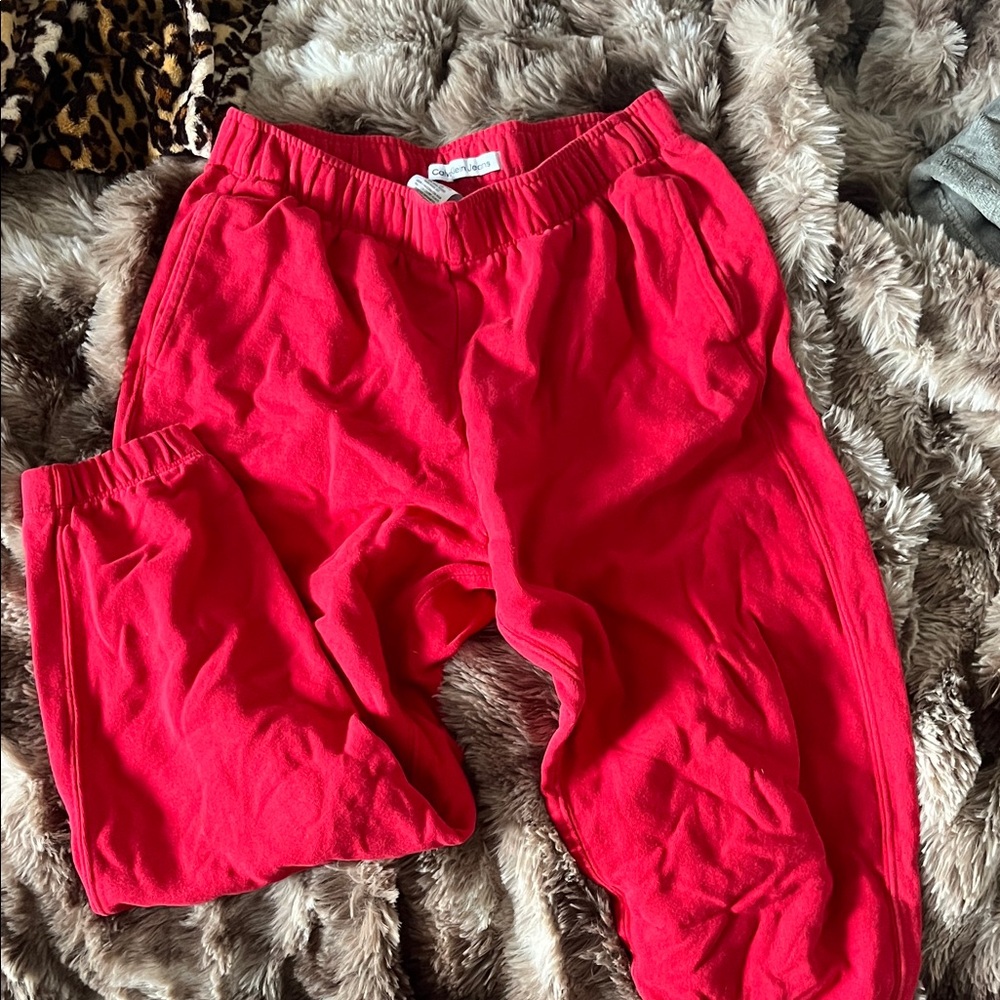 Calvin Klein Jeans Red Women’s Sweatpants